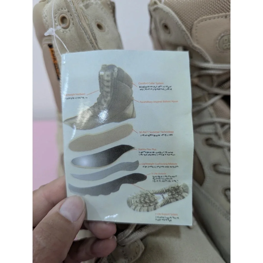 NWT Delta Tactical Desert Hunting Lightweight Combat  Leather Ankle Boots Sz. 12